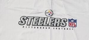 NFL Team Apparel Reebok Steelers Pittsburgh Football White Short Sleeved Shirt